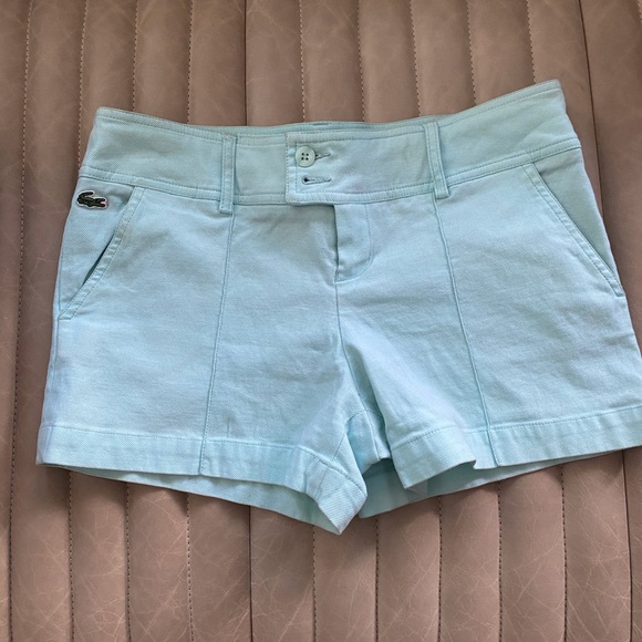 Lacoste sport short shorts muted mint green! - Picture 4 of 4